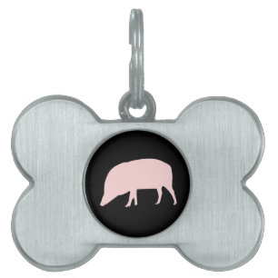 Médaillons Pour Animaux Domestiques Balise pour animal de compagnie de porc rose