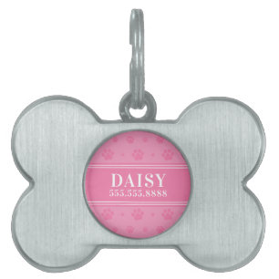 Médaillons Pour Animaux Domestiques Balise pour animal de compagnie encadrée Monogramm