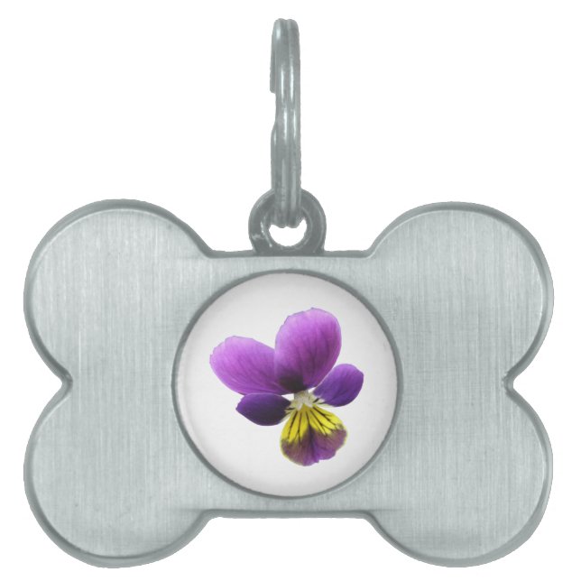 Médaillons Pour Animaux Domestiques Balise pour animal de compagnie Pretty Pansy (Devant)