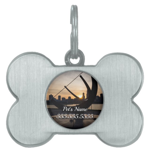 Médaillons Pour Animaux Domestiques Balise Sundial Sunset Pet ID (Devant)