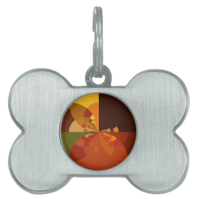 Médaillons Pour Animaux Domestiques Belle Terre Art Abstrait Imprimer (Devant)