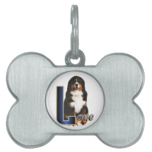 Médaillons Pour Animaux Domestiques Bernese Mountain Dog Love