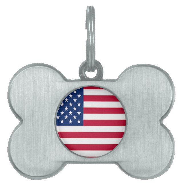 Médaillons Pour Animaux Domestiques Bijoux pour chiens patriotiques - Étiquettes - Fou (Devant)