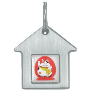 Médaillons Pour Animaux Domestiques Bonne chance Maneki Neko