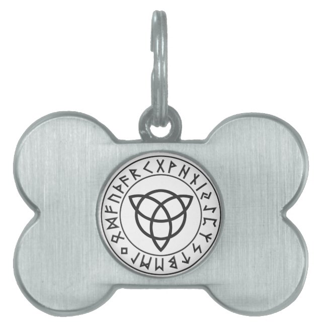 Médaillons Pour Animaux Domestiques Bouclier de Triquetra Rune (Devant)