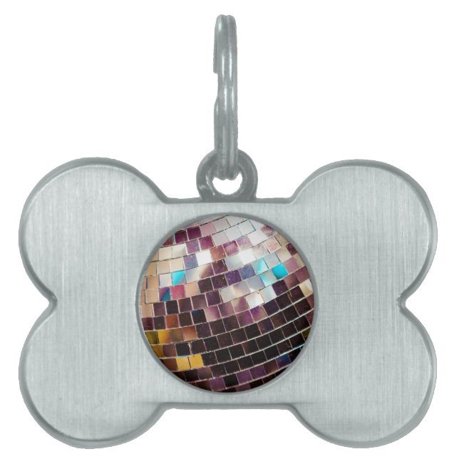Médaillons Pour Animaux Domestiques Boule de disco (Devant)