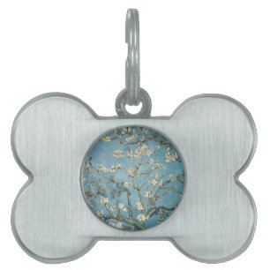 Médaillons Pour Animaux Domestiques Branches d'amande de Vincent van Gogh   en fleur,