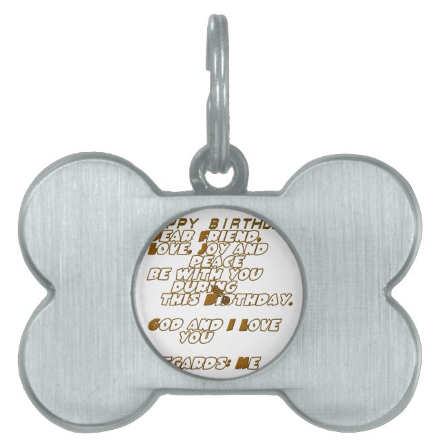 Médaillons Pour Animaux Domestiques Carte d'anniversaire pour un ami chrétien (Devant)