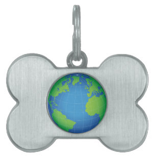 Médaillons Pour Animaux Domestiques Carte du monde