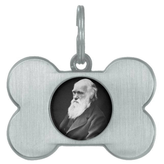 Médaillons Pour Animaux Domestiques Charles Darwin Portrait (Devant)