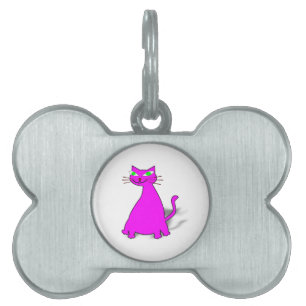 Médaillons Pour Animaux Domestiques Chat gras rose
