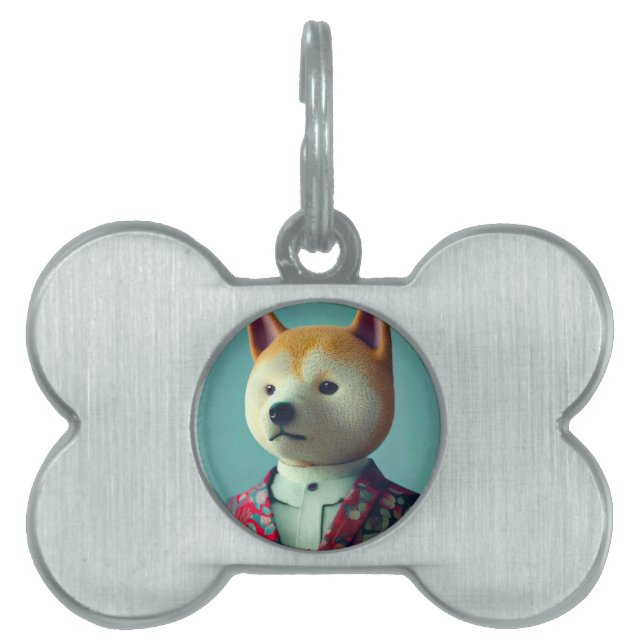 Médaillons Pour Animaux Domestiques Chien en costume (Devant)