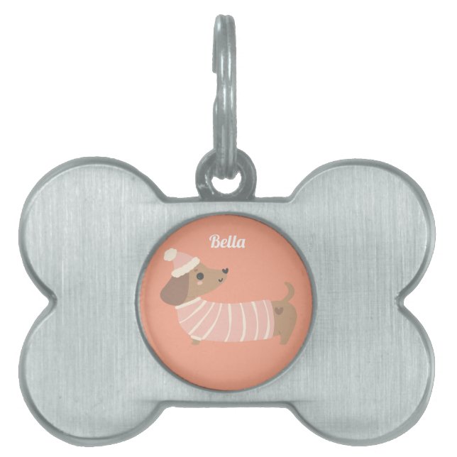 Médaillons Pour Animaux Domestiques Chien mignon (Devant)