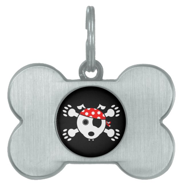 Médaillons Pour Animaux Domestiques Chien pirate (Devant)