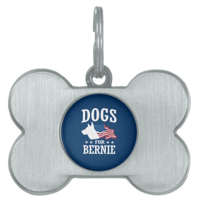 MÉDAILLONS POUR ANIMAUX DOMESTIQUES CHIENS POUR BERNIE SANDERS (Devant)