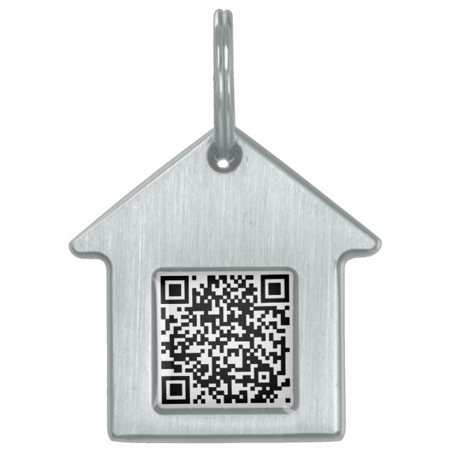 Médaillons Pour Animaux Domestiques code de qr "si" étiquette perdue (Devant)