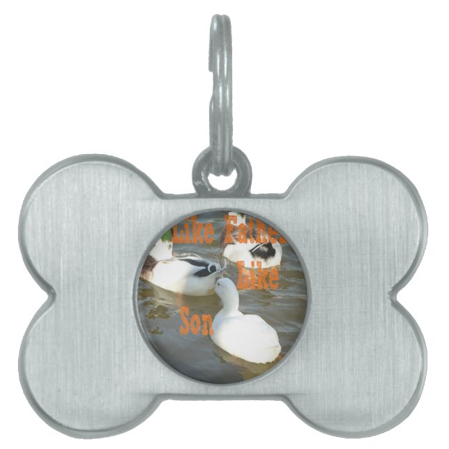 Médaillons Pour Animaux Domestiques Comme Père Comme Fils. (Devant)