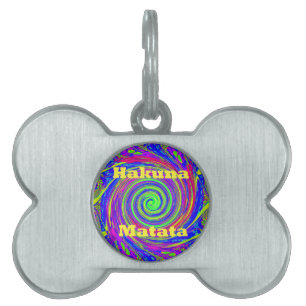 Médaillons Pour Animaux Domestiques Conception colors.png de cadeau de Hakuna Matata