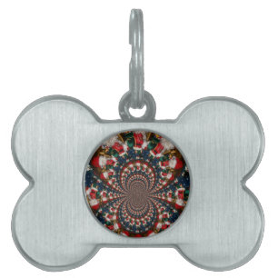 Médaillons Pour Animaux Domestiques Conception Kaleidoscope Père Noël spéciale