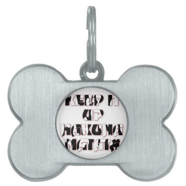 Médaillons Pour Animaux Domestiques Conserver / Hakuna Matata (Devant)