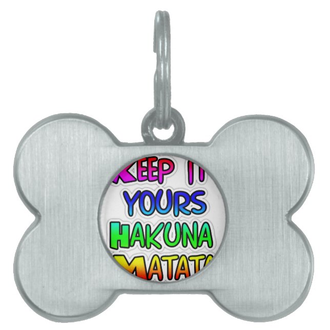 Médaillons Pour Animaux Domestiques Conserver votre Hakuna Matata Art Print (Devant)