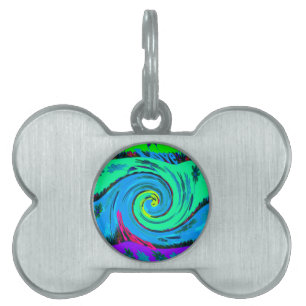 Médaillons Pour Animaux Domestiques Cool I Love Hawaii : Floral Pop Art motif Design