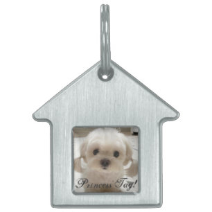 Médaillons Pour Animaux Domestiques Cool Princess Tag Chien Carré animal de compagnie 