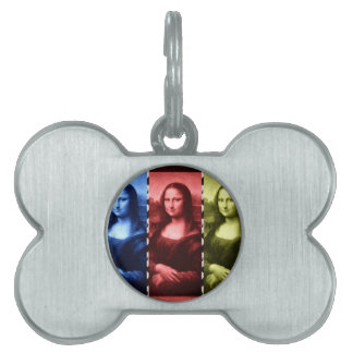 Médaillons Pour Animaux Domestiques Couleurs primaires Mona Lisa Poster de animal