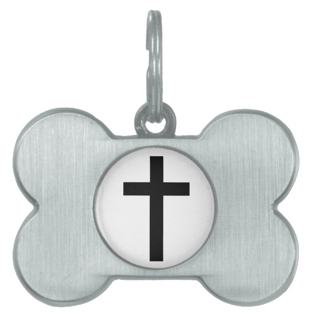 MÉDAILLONS POUR ANIMAUX DOMESTIQUES "CROIX CHRÉTIENNE " (Devant)