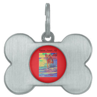 Médaillons Pour Animaux Domestiques Customiser canine sur le animal de plage