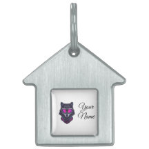 Cyberpunk Wolf Neon Art Personalizable Name Mug - 