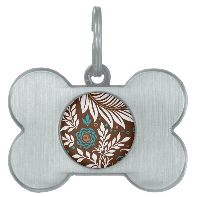 Médaillons Pour Animaux Domestiques Design floral 23 (Devant)