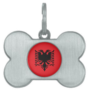 Médaillons Pour Animaux Domestiques Drapeau albanais
