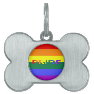 Médaillons Pour Animaux Domestiques Drapeau arc-en-ciel LGBT Pride