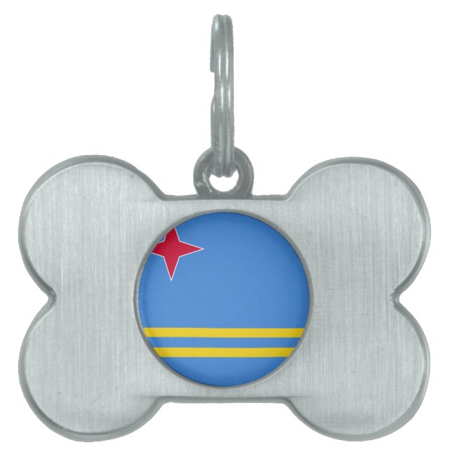 Médaillons Pour Animaux Domestiques Drapeau d'Aruba (Devant)