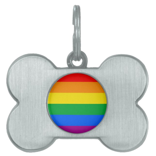 Médaillons Pour Animaux Domestiques Drapeau de fierté arc-en-ciel LGBTQ+ (Devant)