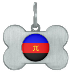Médaillons Pour Animaux Domestiques Drapeau de fierté polyamoureuse