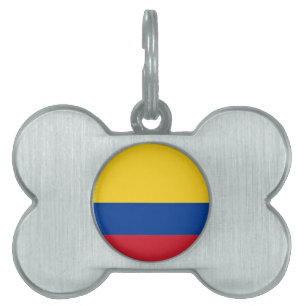 Médaillons Pour Animaux Domestiques Drapeau de la Colombie