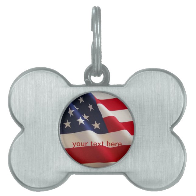 Médaillons Pour Animaux Domestiques drapeau de la liberté (Devant)