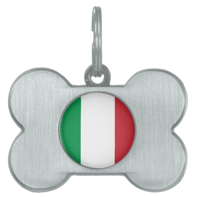 Médaillons Pour Animaux Domestiques Drapeau de l'Italie (Devant)