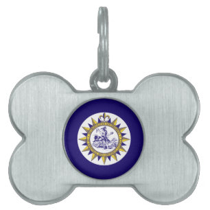 Médaillons Pour Animaux Domestiques Drapeau de Nashville, Tennessee Pet ID balise