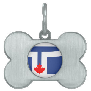Médaillons Pour Animaux Domestiques Drapeau de Toronto (Ontario) Numéro d'identificati