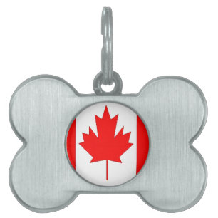Médaillons Pour Animaux Domestiques Drapeau du Canada