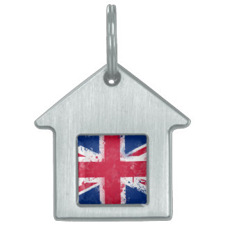Médaillons Pour Animaux Domestiques Drapeau du Royaume-Uni ou de l'Union Jack