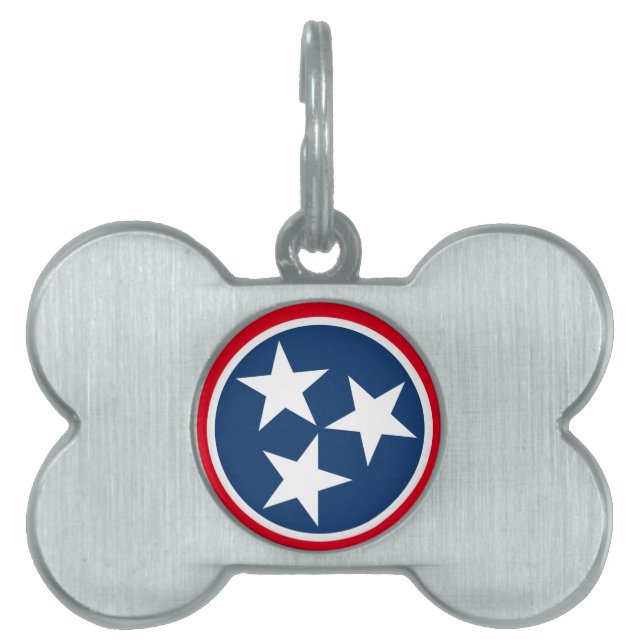 Médaillons Pour Animaux Domestiques Drapeau du Tennessee (Devant)
