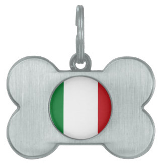 Médaillons Pour Animaux Domestiques Drapeau italien