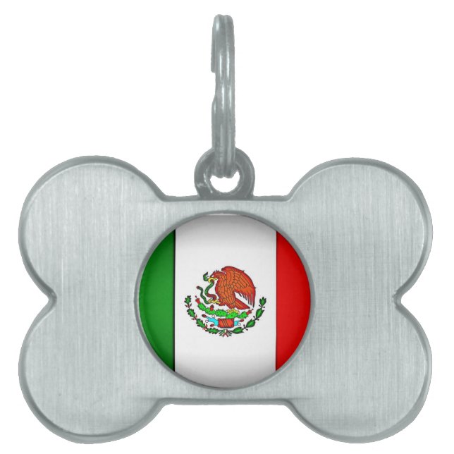 Médaillons Pour Animaux Domestiques Drapeau mexicain stylisé (Devant)