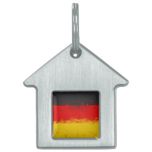 Médaillons Pour Animaux Domestiques Drapeau peint Grunge de l'Allemagne