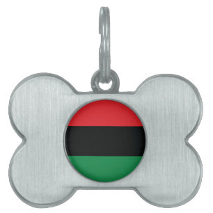 Médaillons Pour Animaux Domestiques Drapeau rouge, noir et vert