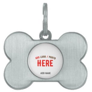 MÉDAILLONS POUR ANIMAUX DOMESTIQUES ÉLÉGANT BLANC PERSONNALISABLE MODERNE MARQUE VÉRIF
